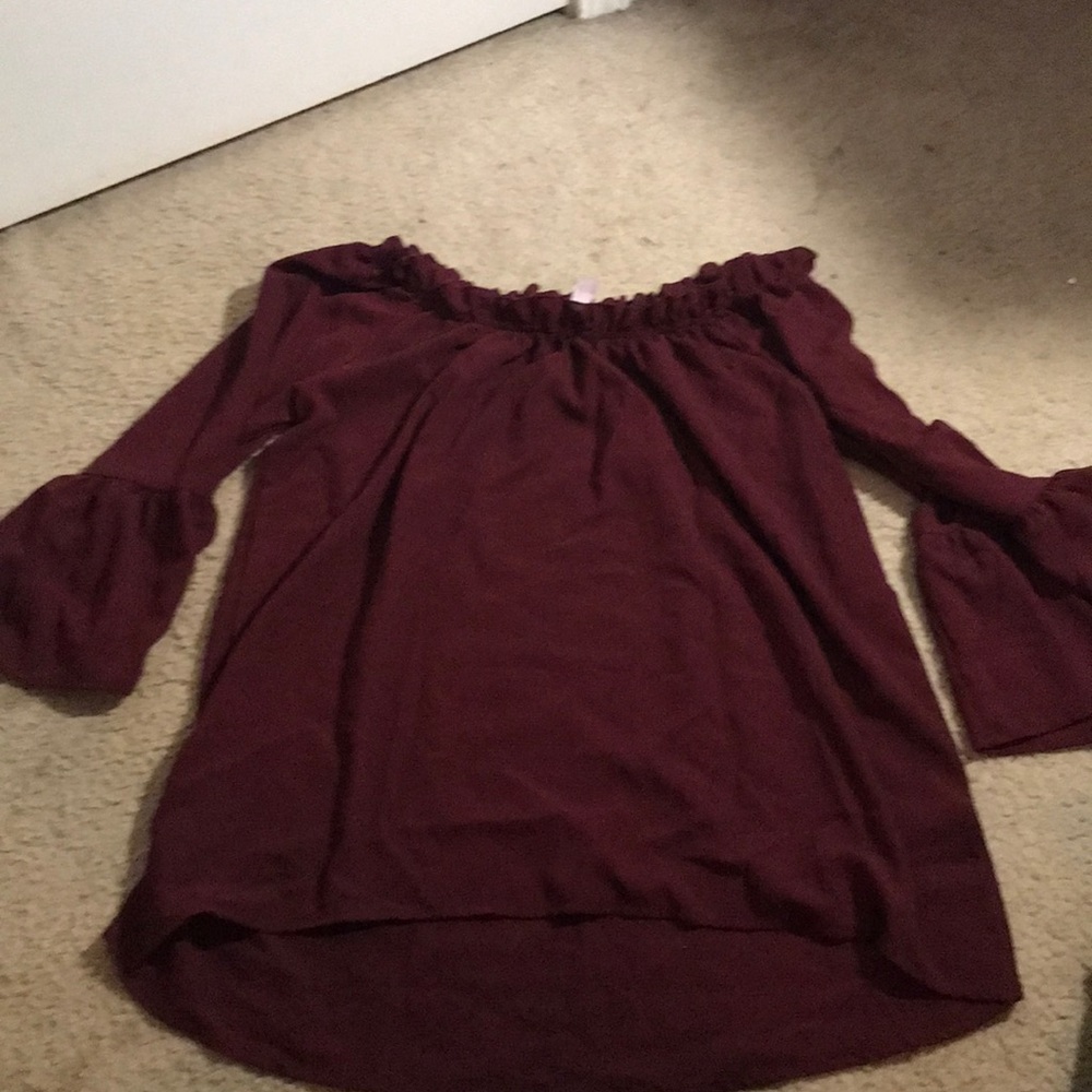 Off the shoulder dress shirt